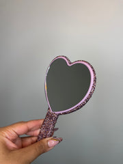 Heart shaped Rhinestone Mirror